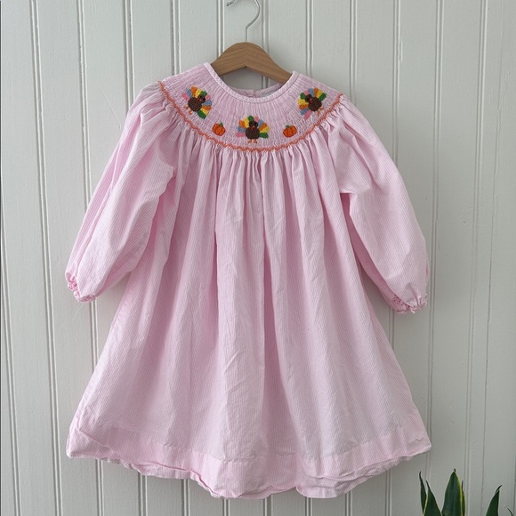 Cecil and Lou Smocked Thanksgiving Dress - Picture 1 of 4